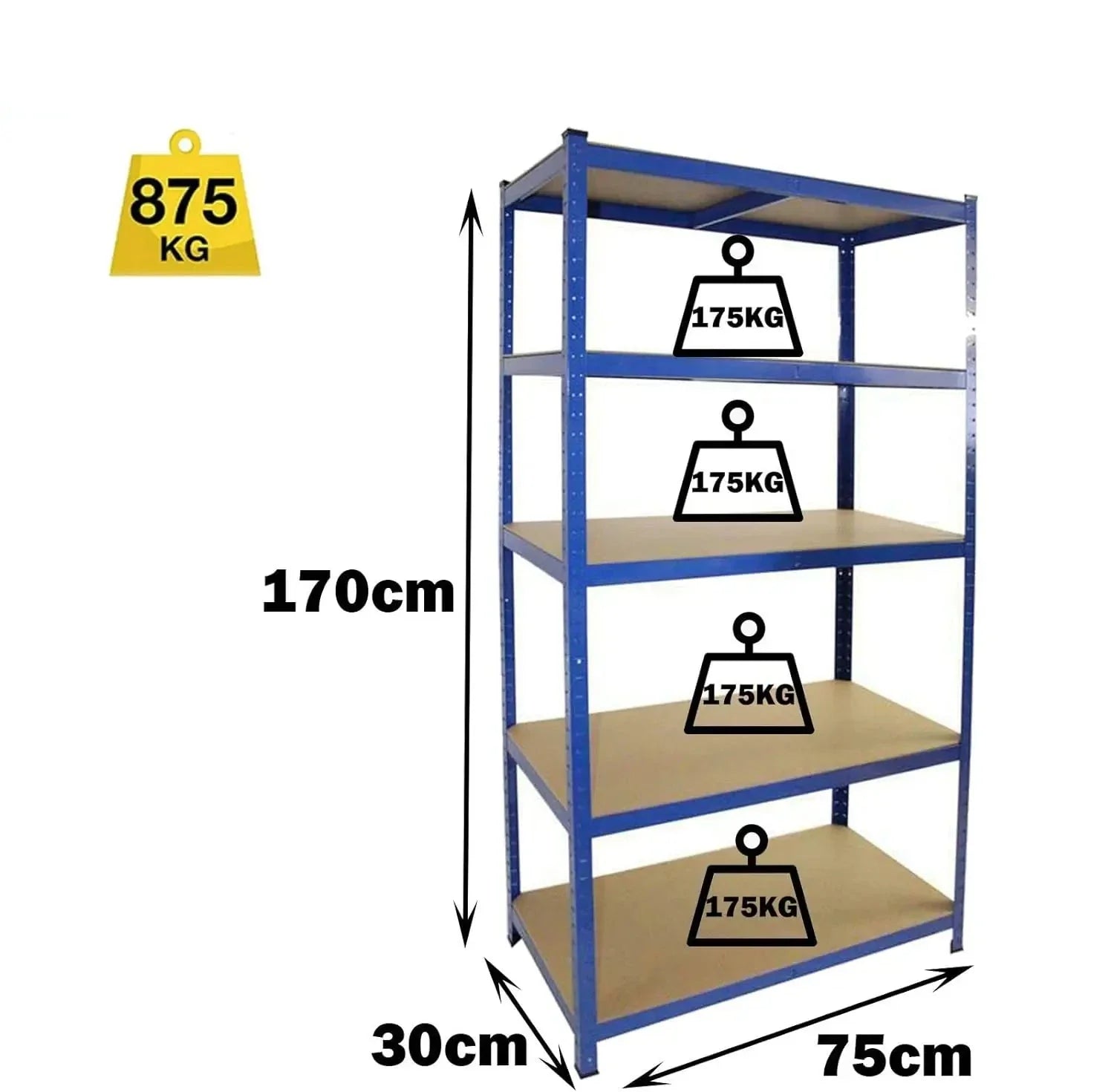 Étagère de garage - StorageHeavyTools™ - Bleu - Rangement Universel